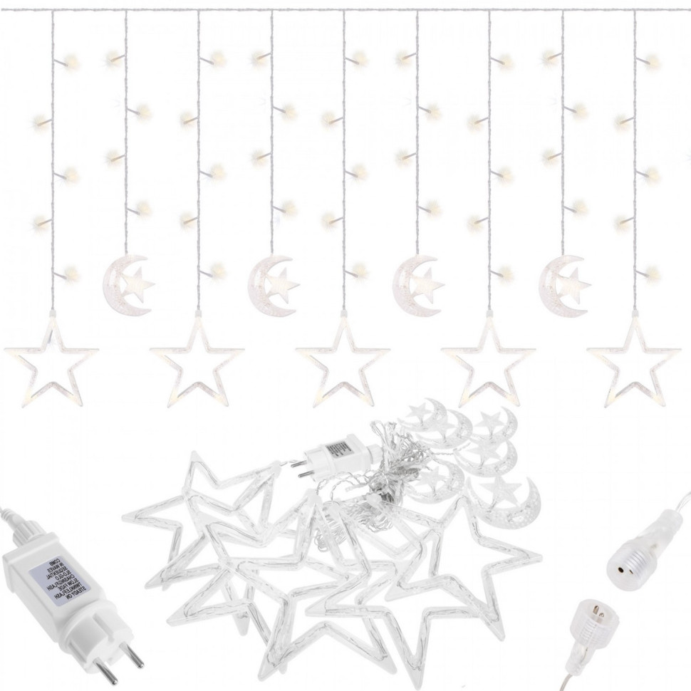 Гірлянда бахрома вулична Springos CL4013, 2 м 138 LED, Warm White