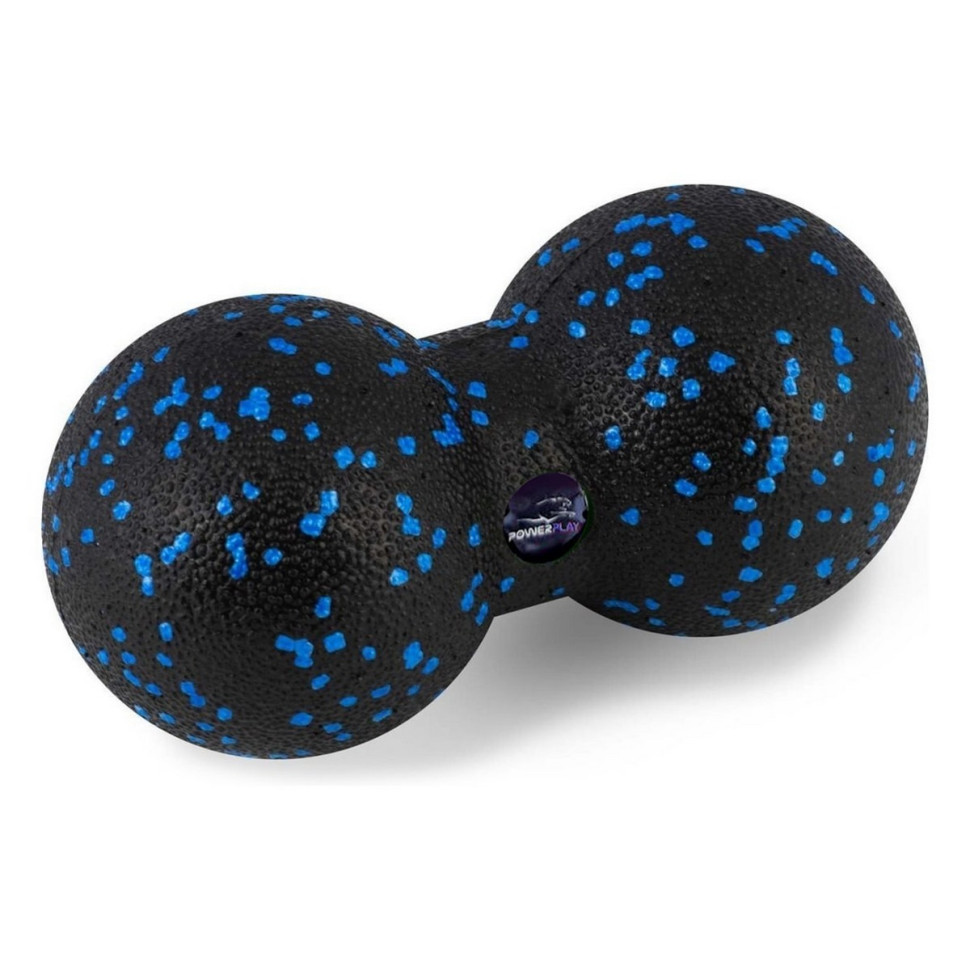 Набор для массажа и йоги PowerPlay PP_4096_Blue, ролик 33 х 14 см, два мяча, резинка 7,5 кг