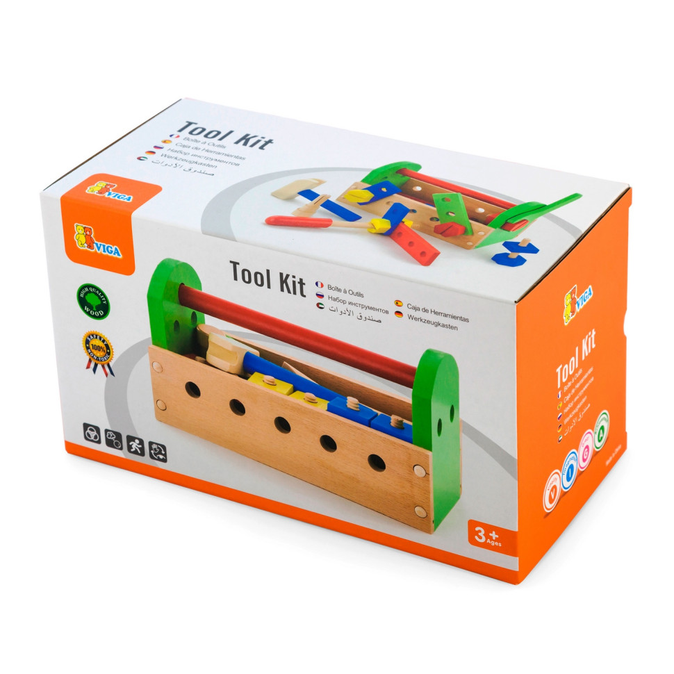 Игровой набор Ящик с инструментами Viga Toys 50494 деревянный