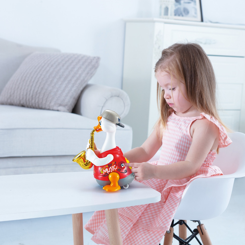 Інтерактивна іграшка Гусак-саксофоніст Hola Toys 6111-red музична
