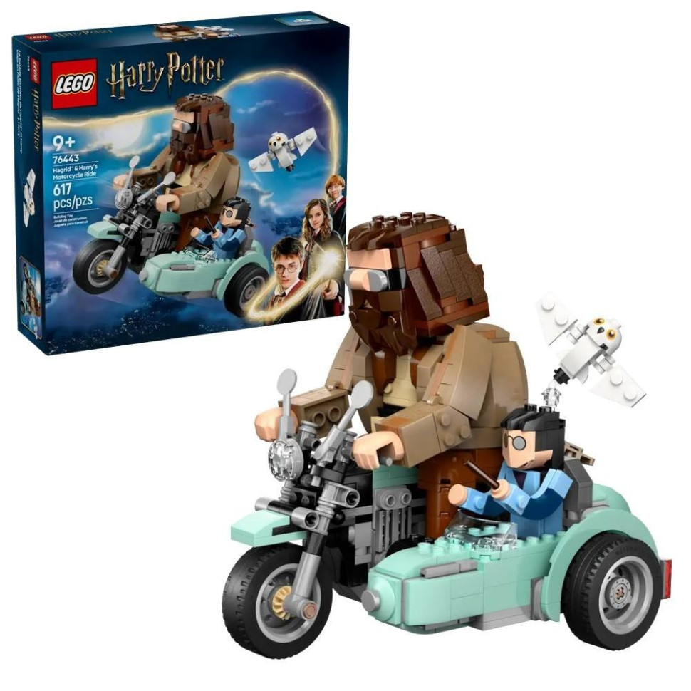 Конструктор Поїздка Геґріда й Гаррі на мотоциклі LEGO 76443, 617 деталей