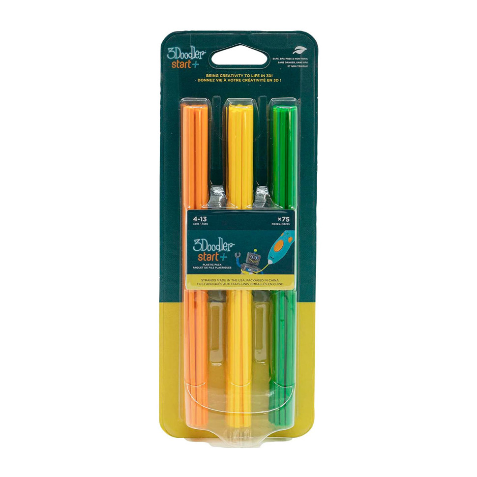 Набір стрижнів для 3D-ручки 3Doodler Start 3DS-ECO-MIX2-75, 3 кольори