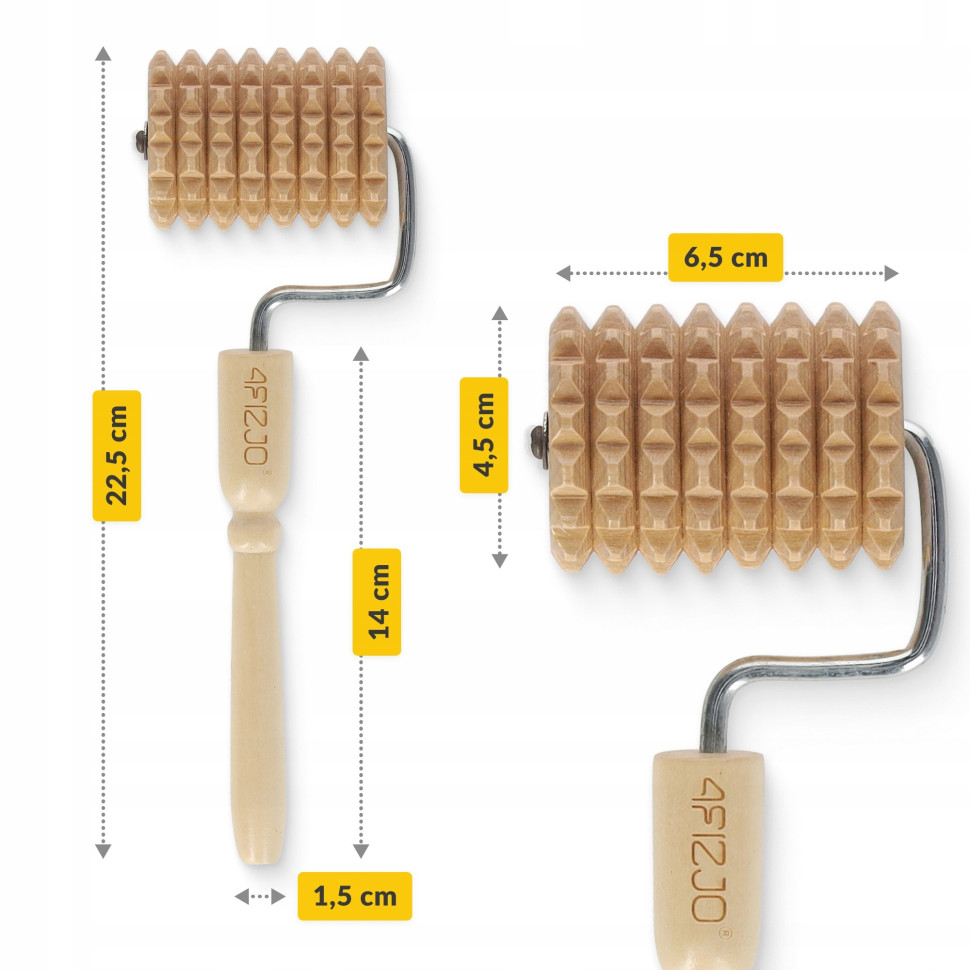 Масажний дерев'яний ролик для тіла 4FIZJO P-5905973400268