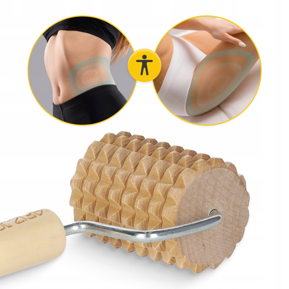 Масажний дерев'яний ролик для тіла 4FIZJO P-5905973400268