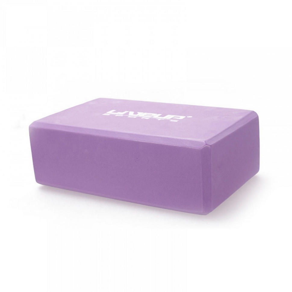 Блок для йоги LiveUp LS3233A-p, EVA, фиолетовый