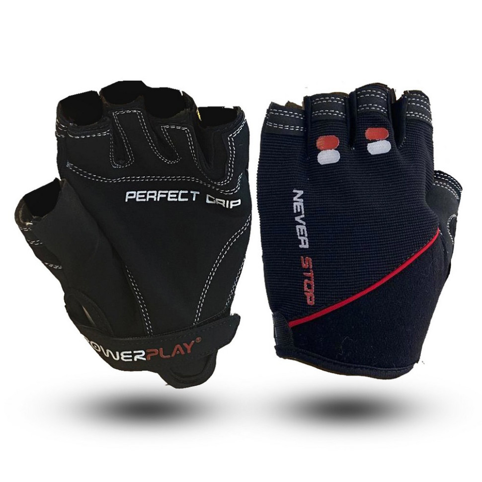 Перчатки для фитнеса Perfect Grip PowerPlay PP_9076_S_Black, Черные, S