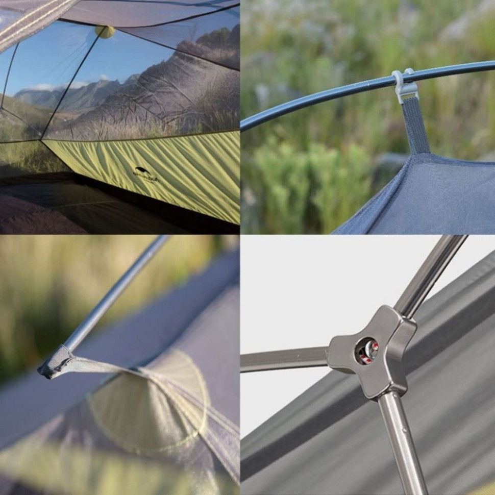 Намет надлегкий тримісний з футпринтом Naturehike Cloud Up 3 Updated NH18T030-T 6927595765685