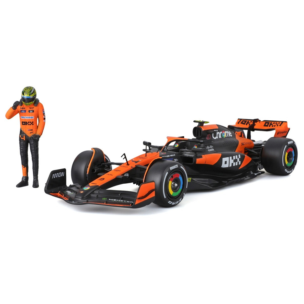 Детская автомодель с фигуркой MClaren MCL38 Bburago 18-28040 масштаб 1:24
