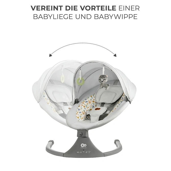 Дитяче крісло-гойдалка Lumi 2 Kinderkraft KBLUMI02LGR0000 Light Grey