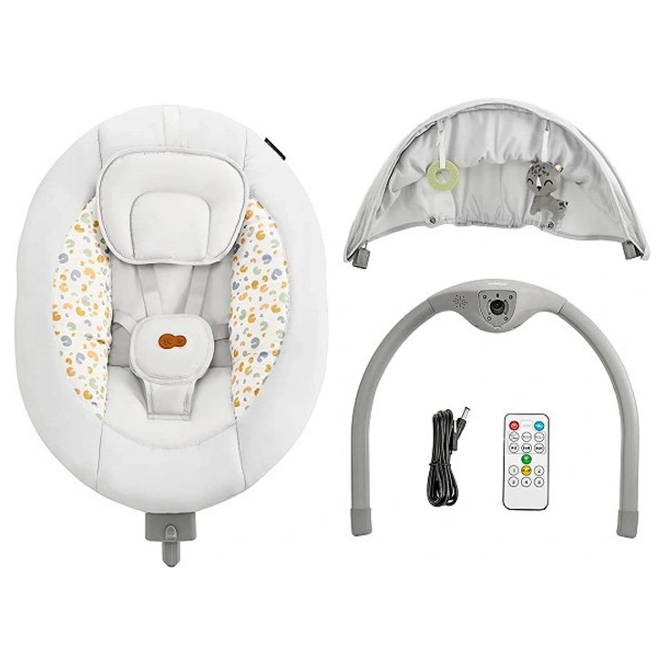 Дитяче крісло-гойдалка Lumi 2 Kinderkraft KBLUMI02LGR0000 Light Grey