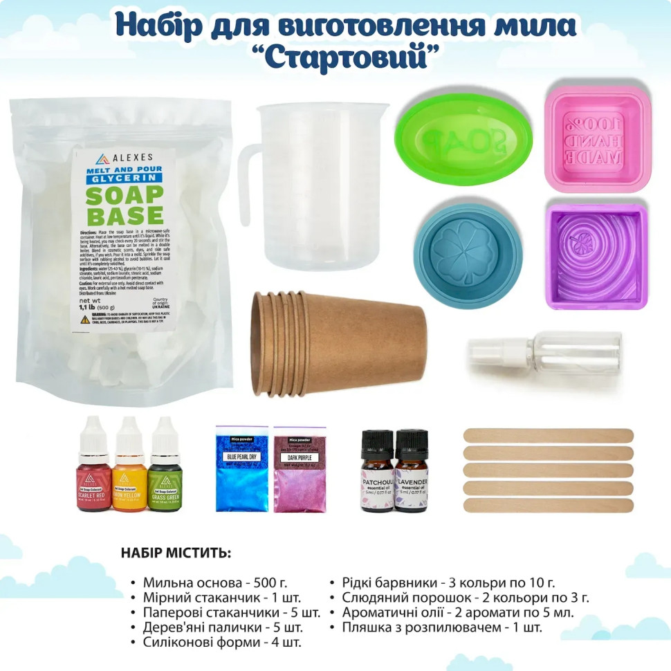 Подарунковий набір для виготовлення мила ручної роботи Alexes SBM-004
