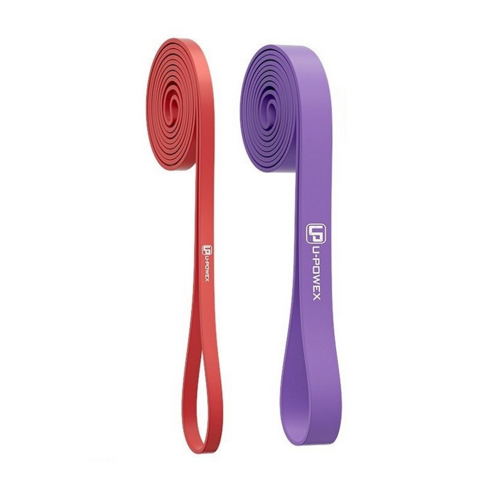 Резиновые петли для тренировок UP_1072 Power Band U-POWEX UP_1072_2in_R/P, Red/Purple (4,5-39kg)