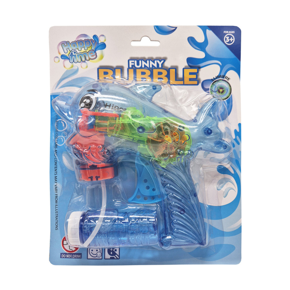 Пістолет з мильними бульбашками Дельфінчик Bambi 2568(Blue) механічний, на блістері