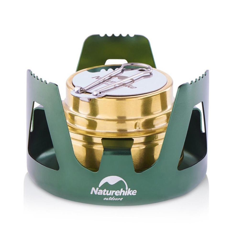 Пальник спиртовий NH Alcohol Burner steel Naturehike 6927595725696 зелений