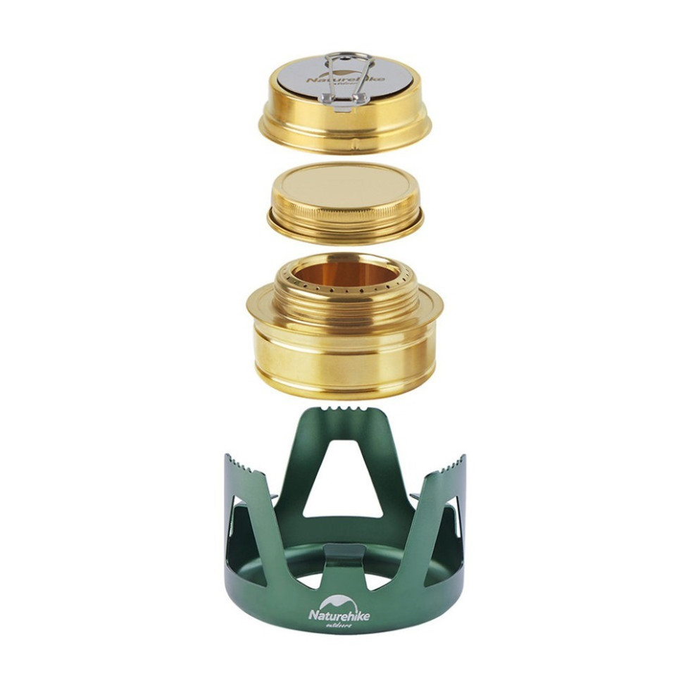 Пальник спиртовий NH Alcohol Burner steel Naturehike 6927595725696 зелений