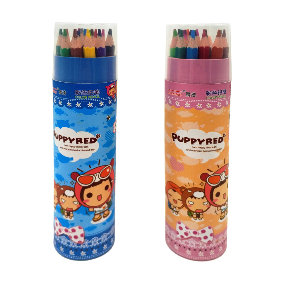 Карандаши 18 цветов Bambi 6182 в тубусе 