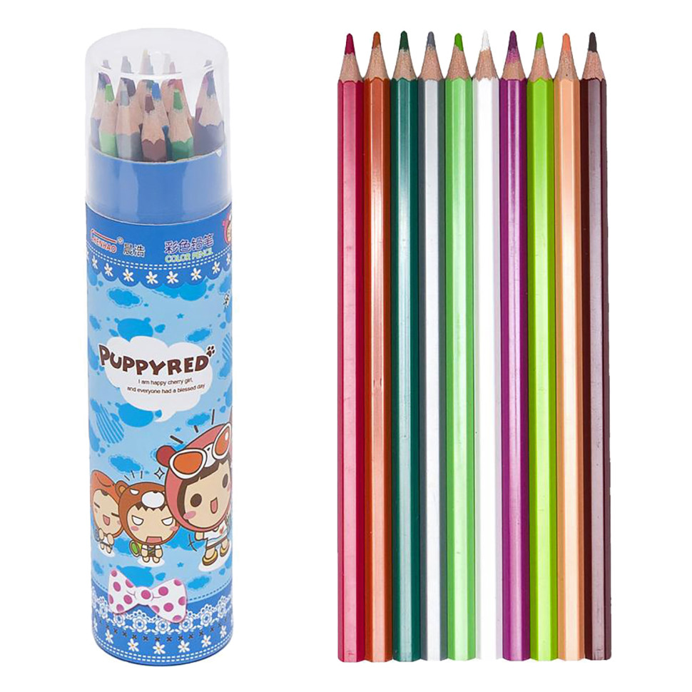Карандаши 18 цветов Bambi 6182 в тубусе 