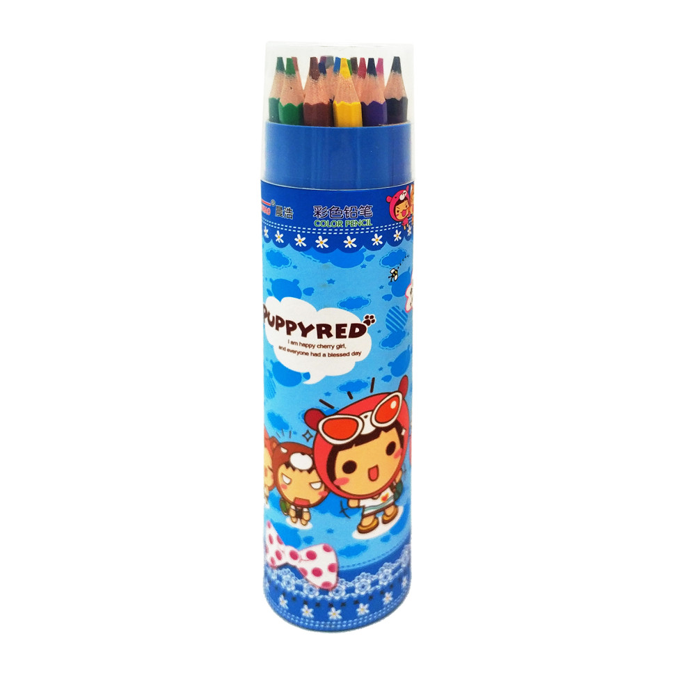 Карандаши 18 цветов Bambi 6182 в тубусе 