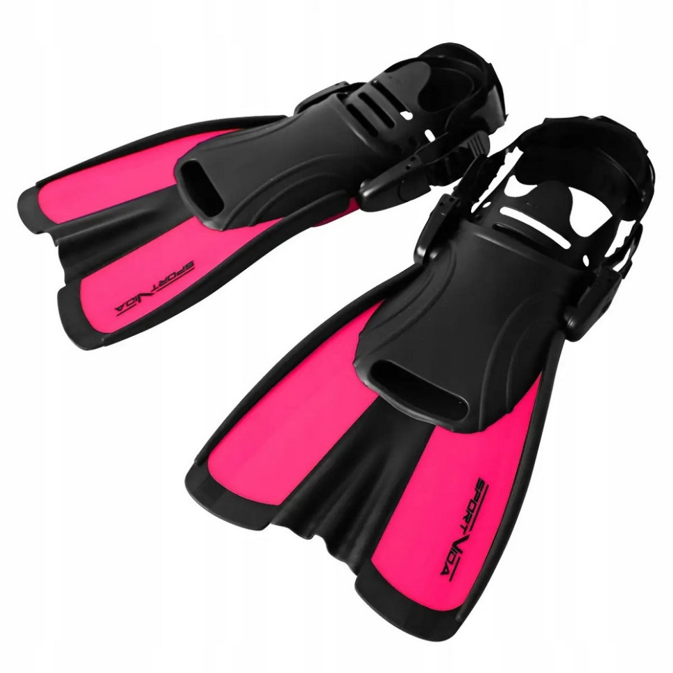 Ласти для плавання SportVida SV-DN0008JR-L, Size 39-43 Black/Pink