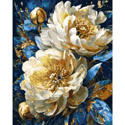 Картина по номерам "Королевские пионы" Origami LW31470-01 с красками металлик 40х50 см Картина по номерам "Королевские пионы" Origami LW31470-01 с красками металлик 40х50 см