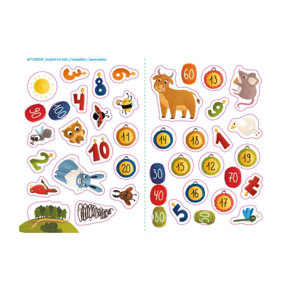 Навчальний зошит English for kids: My Funny ABC Sticker Book Ранок 20904 з наклейками