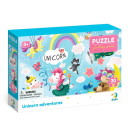 Детский пазл "Приключения единорожек" DoDo Toys 300416, 30 элементов