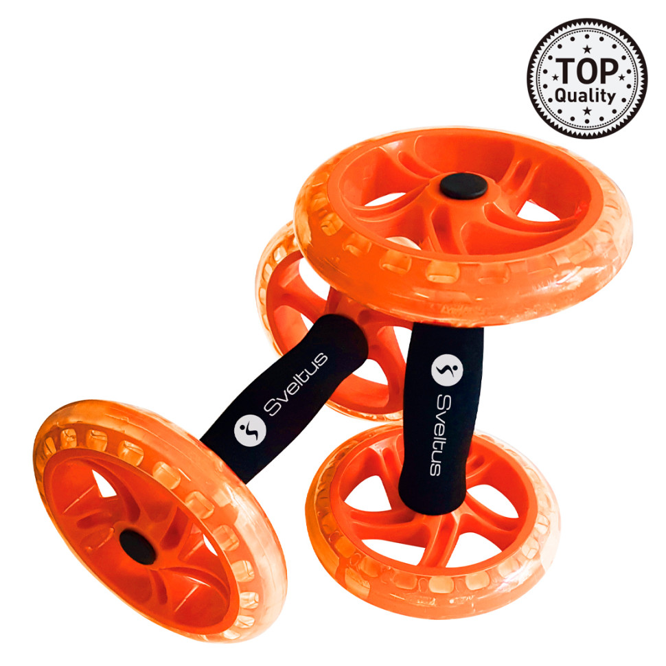 Ролики для пресса Double AB Wheel Sveltus SLTS-2607 черно-оранжевые, 2 шт
