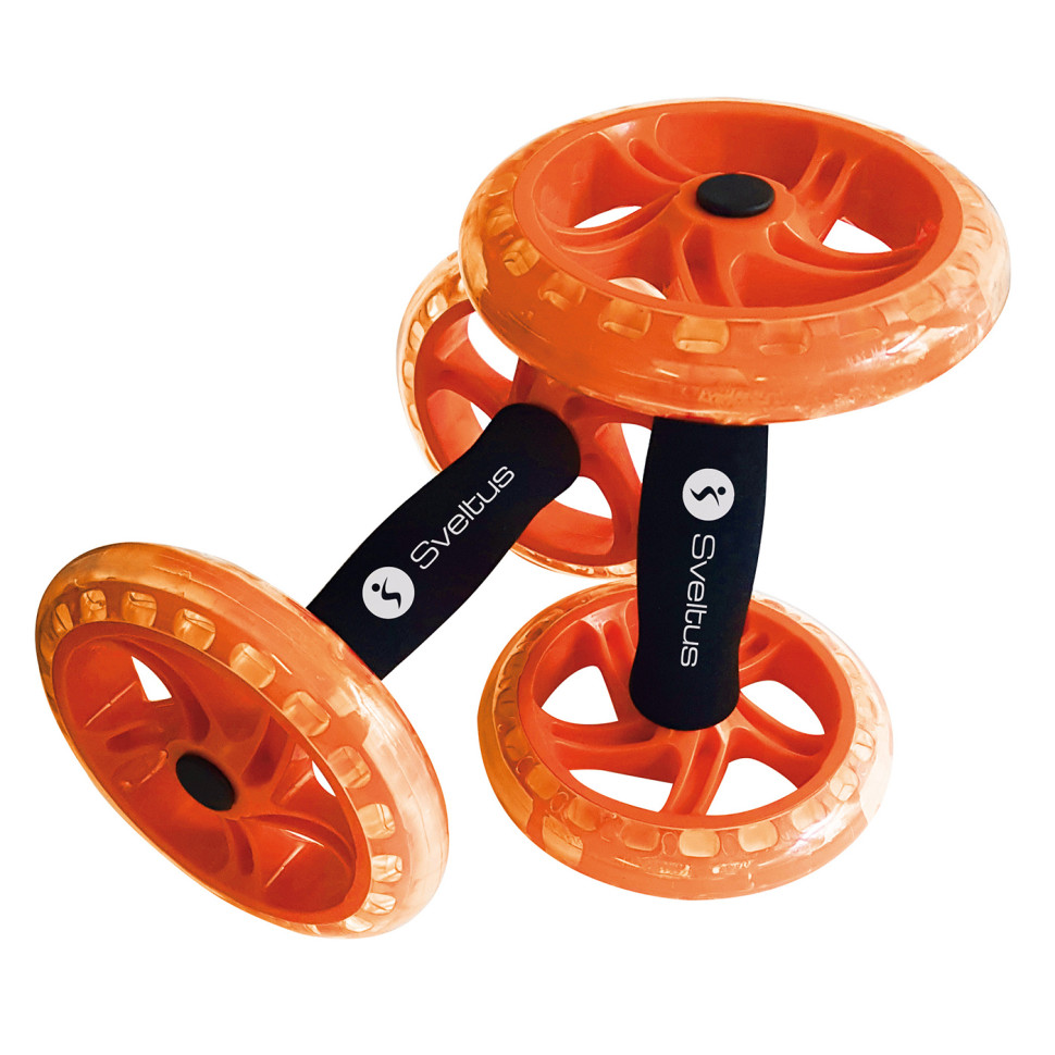 Ролики для пресса Double AB Wheel Sveltus SLTS-2607 черно-оранжевые, 2 шт