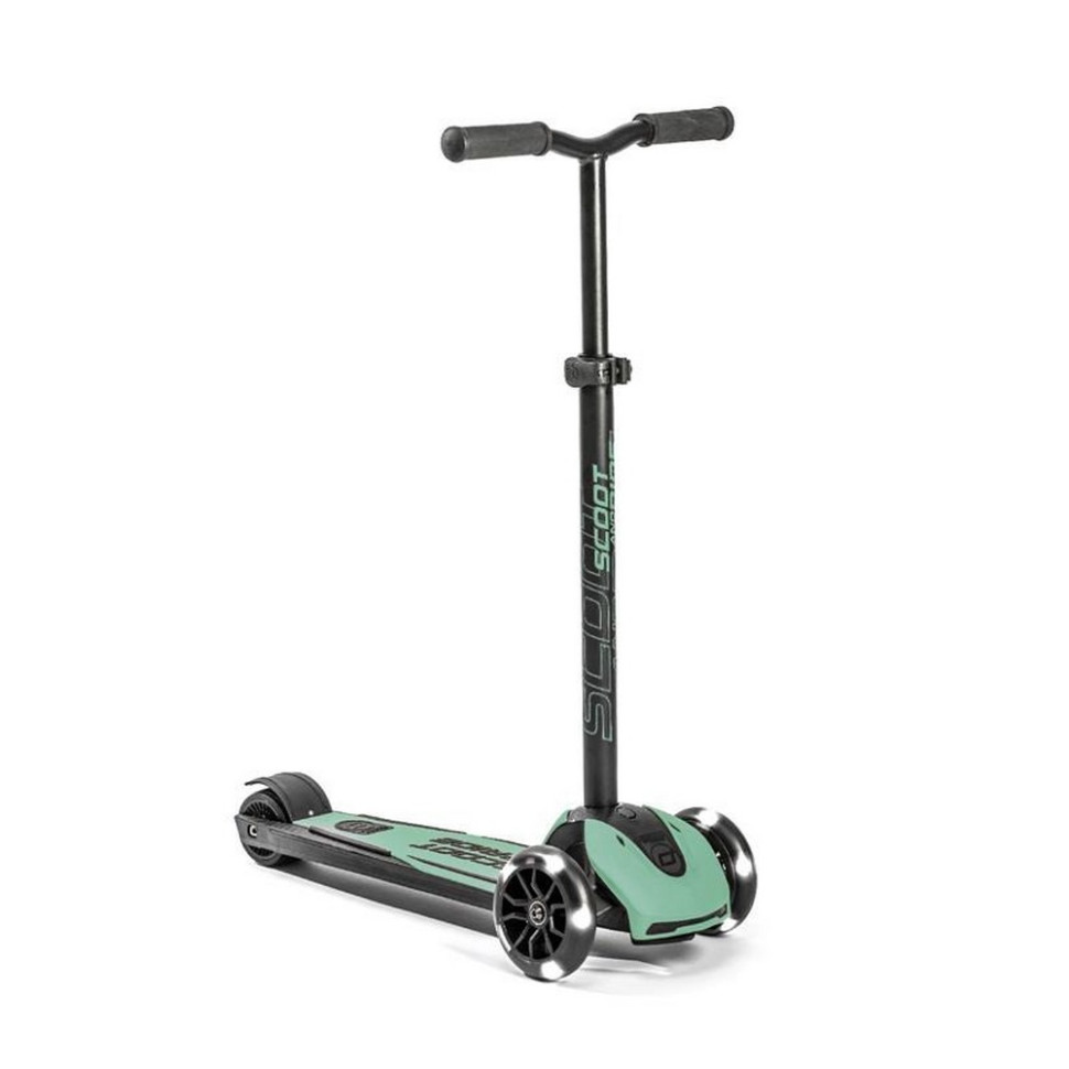 Самокат трехколесный Highwaykick-5 Scoot and Ride SR-190117-FOREST, со светящимися колесами, серо-зеленый
