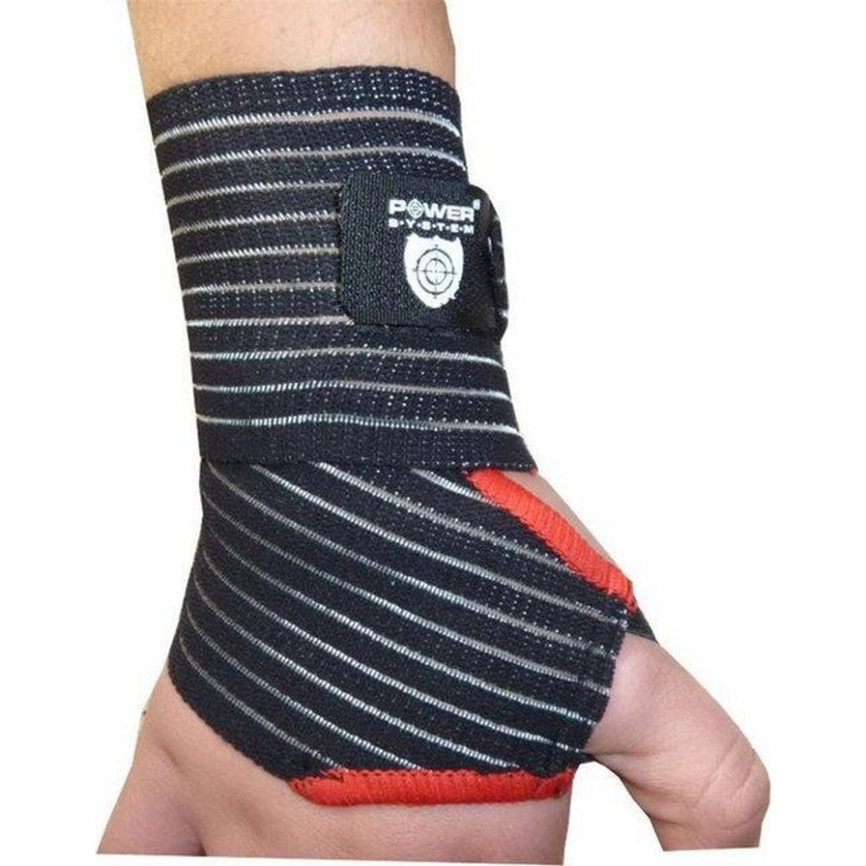 Кистьові бинти Elastic Wrist Support Power System PS-6000_Black