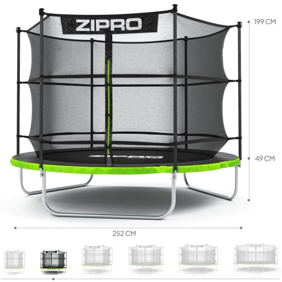 Батут с внутренней сеткой Jump Pro Zipro 5902659840660, 8 футов 252 см