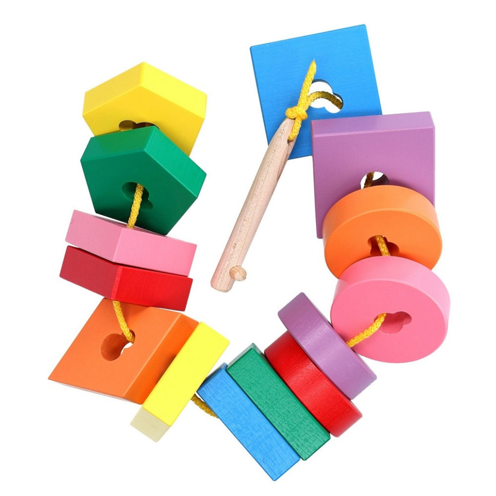 Детская деревянная шнуровка