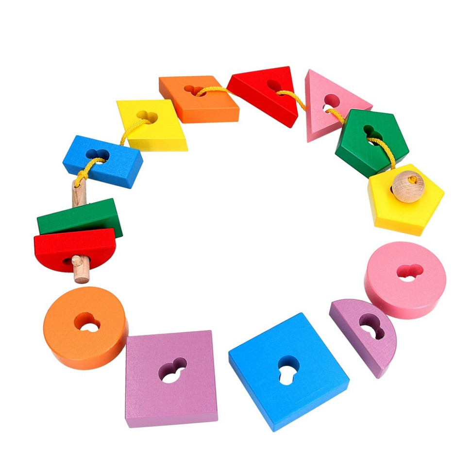 Детская деревянная шнуровка