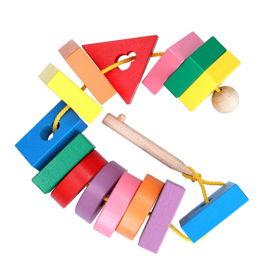 Детская деревянная шнуровка