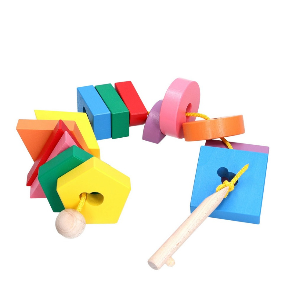 Детская деревянная шнуровка