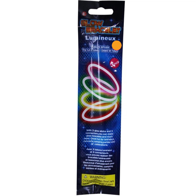 Неоновый браслет 3 в 1 Bambi PR908(Orange) 6 часов света