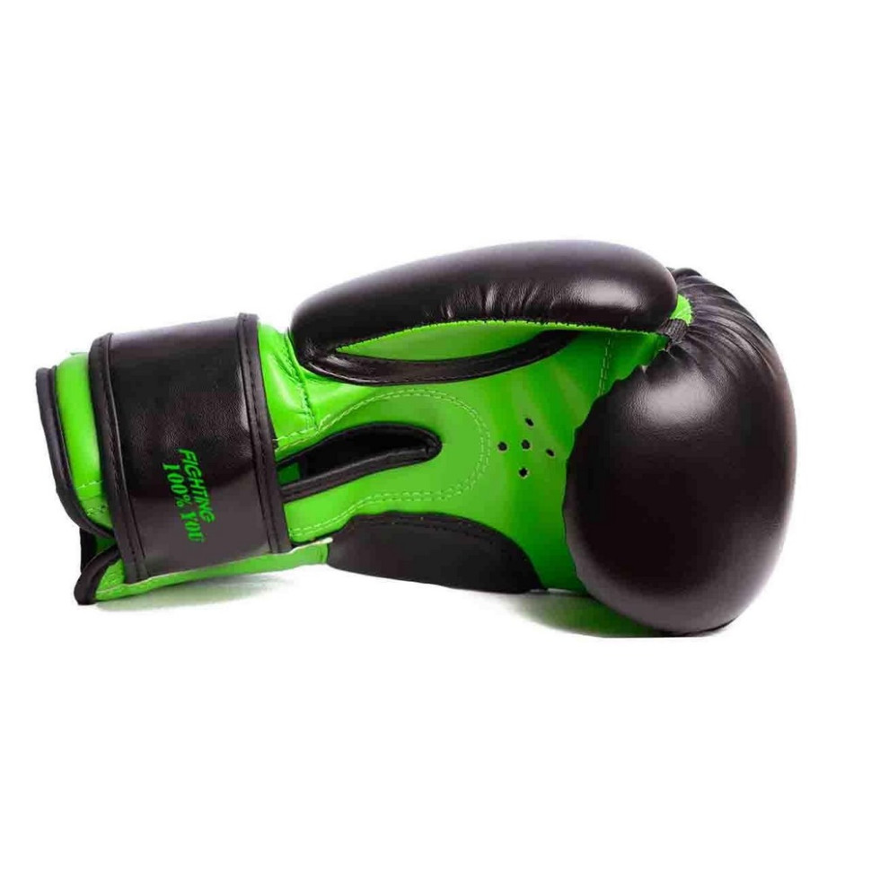 Боксерські рукавиці 3004 JR Classic PowerPlay PP_3004JR_6oz_Black/Green, Чорно-Зелені 6 унцій