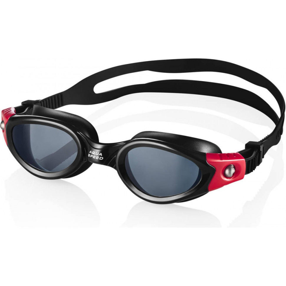 Очки для плавания PACIFIC 6140 Aqua Speed 015-31 черный, красный, OSFM