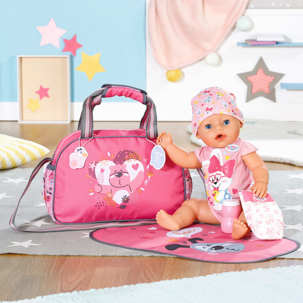 Сумка для куклы Забота о малыше BABY BORN 832455 с аксессуарами