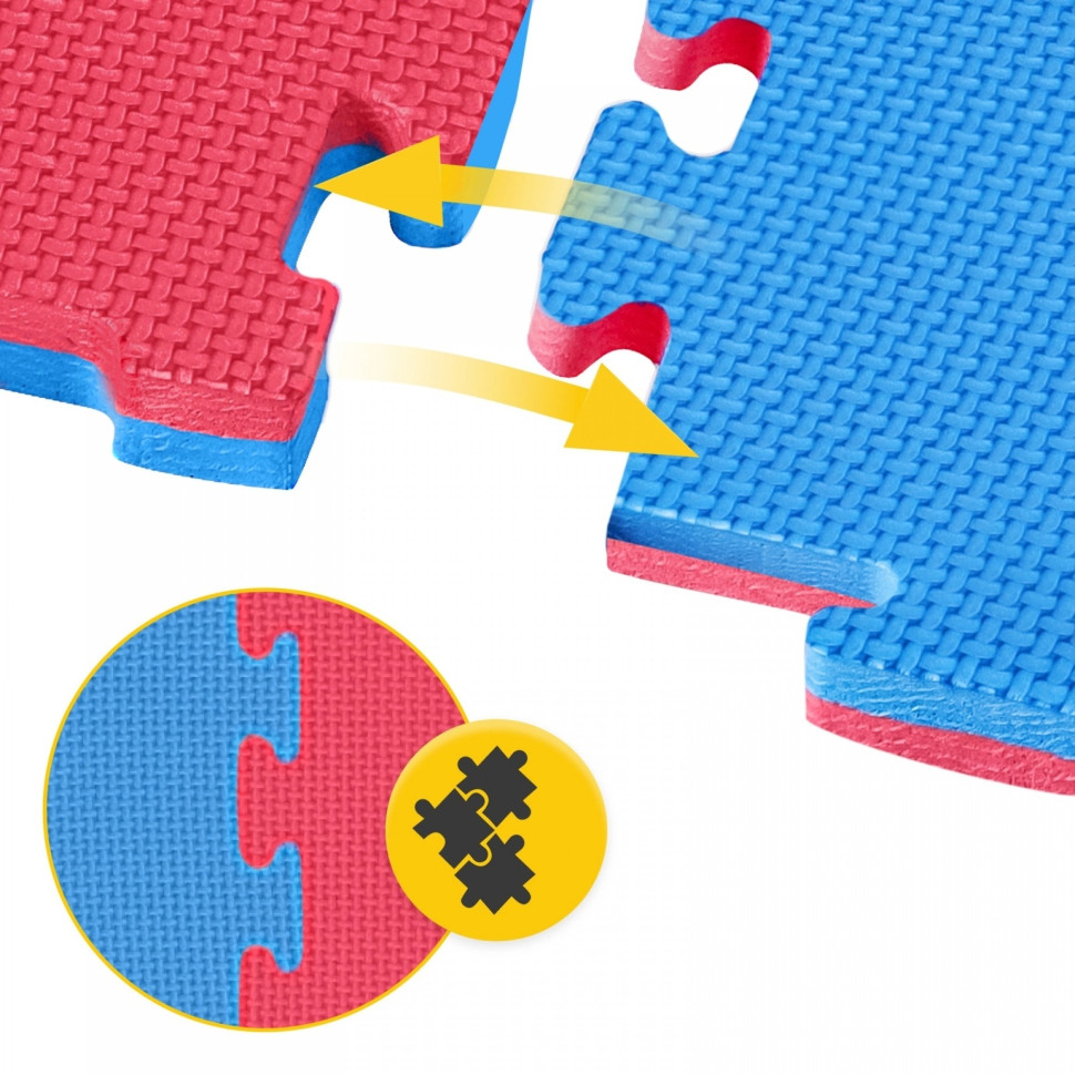 Мат-пазл (ластівчин хвіст) Mat Puzzle 4FIZJO P-5907739310668 Blue/Red 100 x 100 x 4 см 