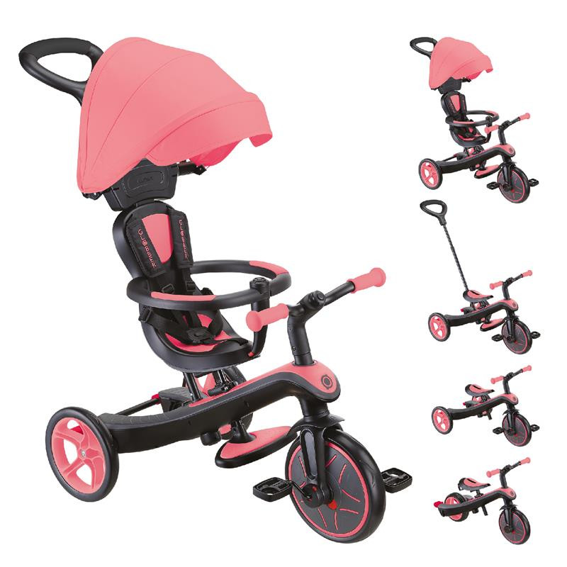 Велосипед дитячий EXPLORER TRIKE 4в1 DELUXE PLAY GLOBBER 634-110 рожевий, до 20кг