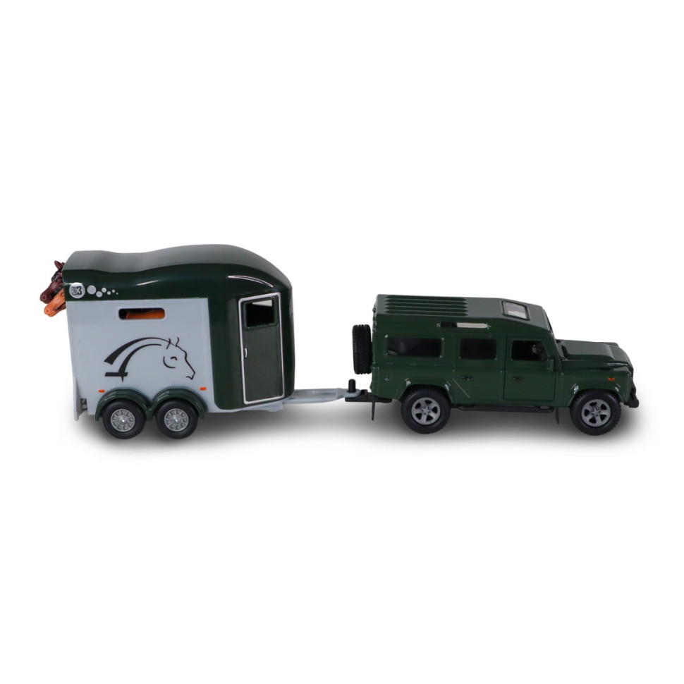 Колекційна машинка Range Rover TechnoDrive 520460.270 з причіпом і фігурками коней
