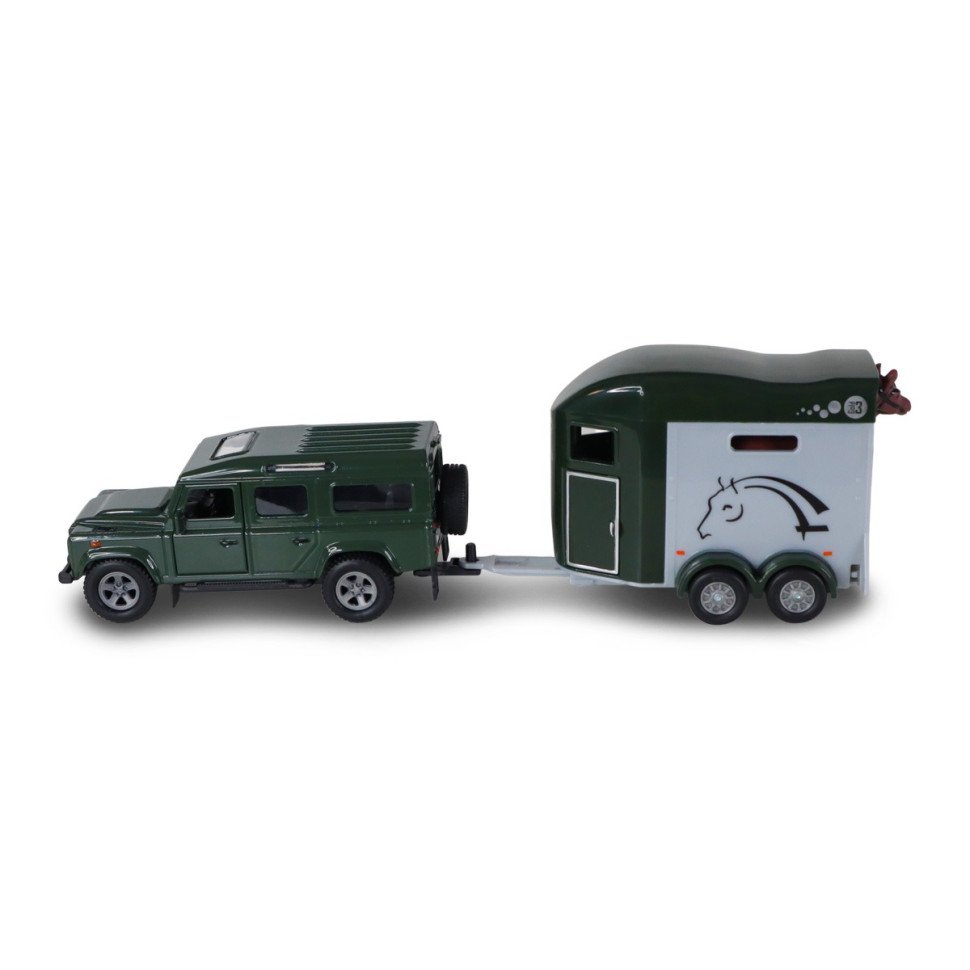 Колекційна машинка Range Rover TechnoDrive 520460.270 з причіпом і фігурками коней
