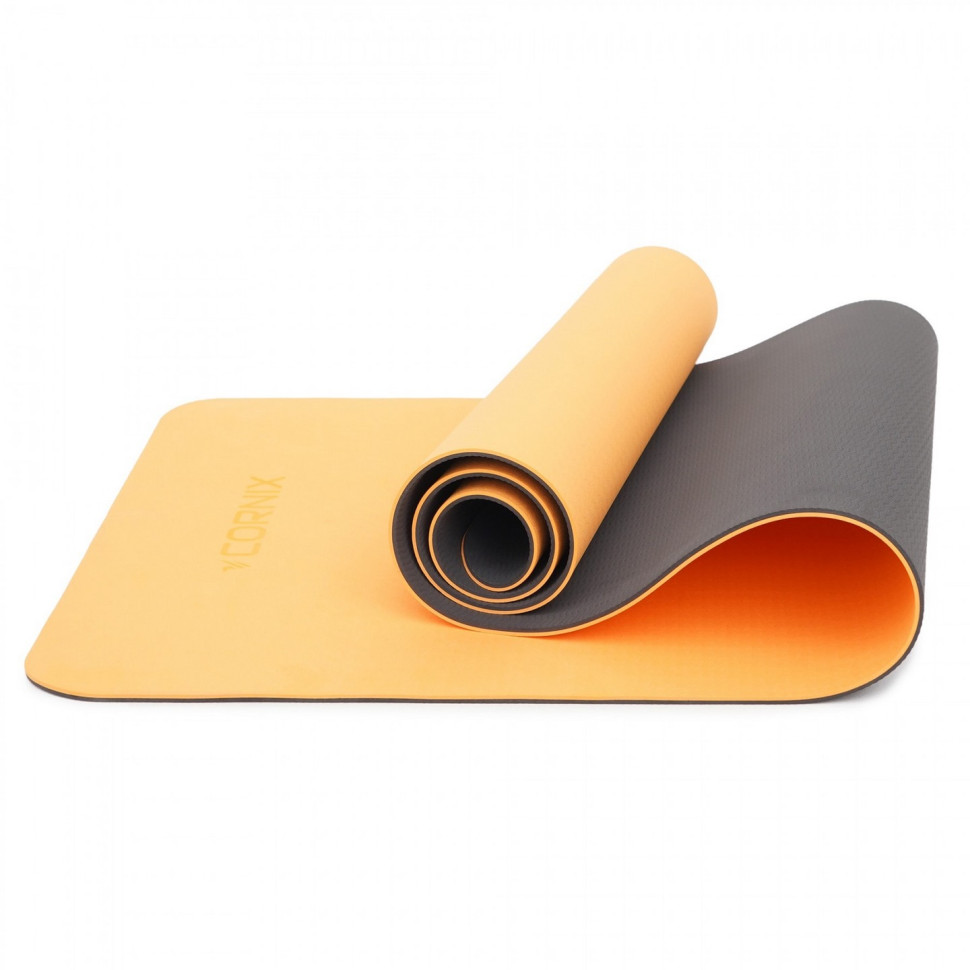 Коврик спортивный Cornix XR-0001, 183 x 61 x 0.6 cм, Orange/Black