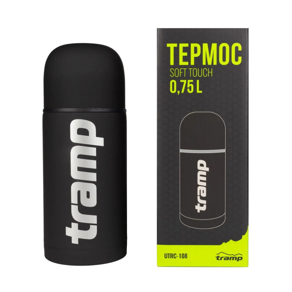 Термос Soft Touch Tramp UTRC-108-black, чорний 0,75 л