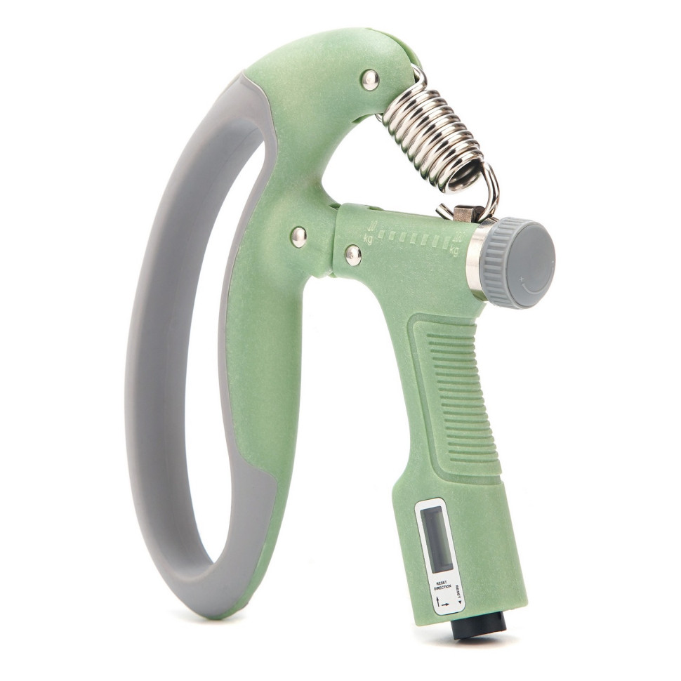 Эспандер кистевой с регулируемой нагрузкой и счетчиком Cornix XR-0272 Green/Grey 10-100 кг