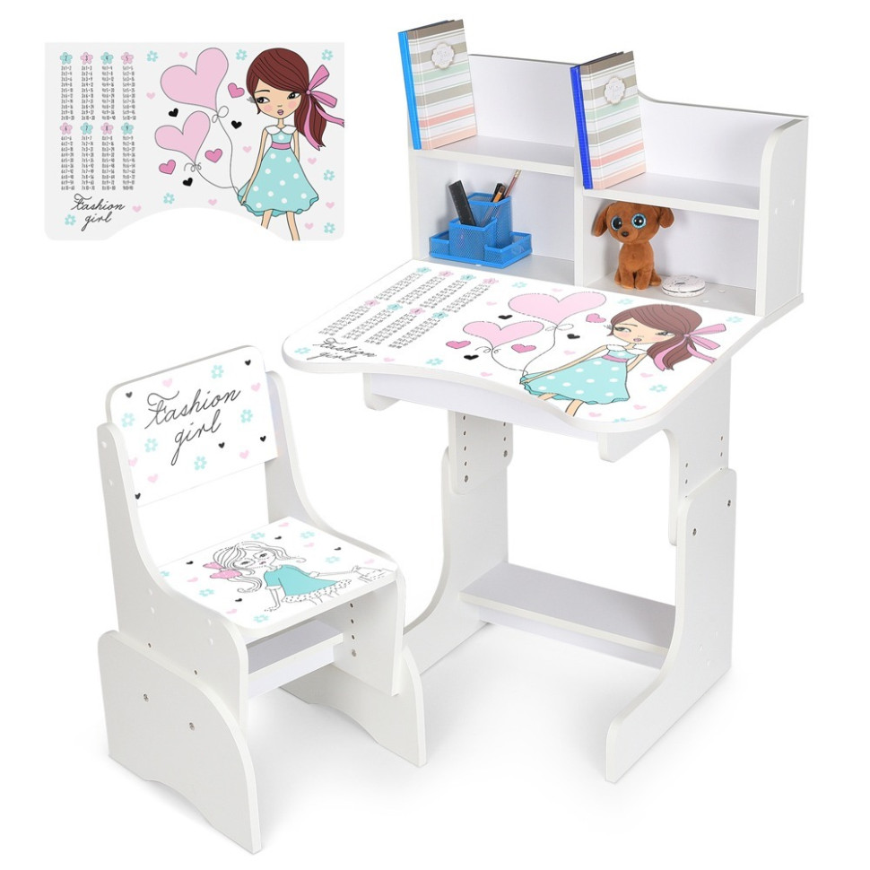 Дитяча Парта Bambi N 2071-8-1 білий, зі стільчиком