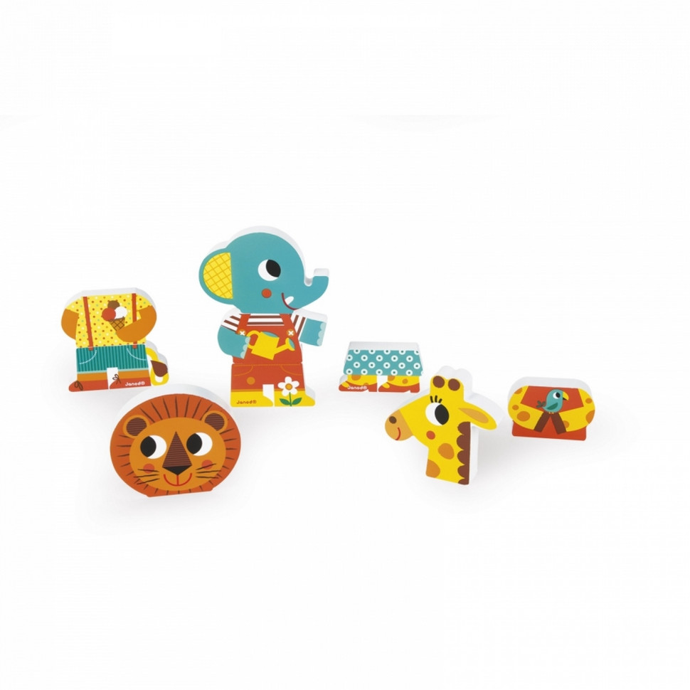 Игровые магнитные фигурки Janod Животные в зоопарке J08030