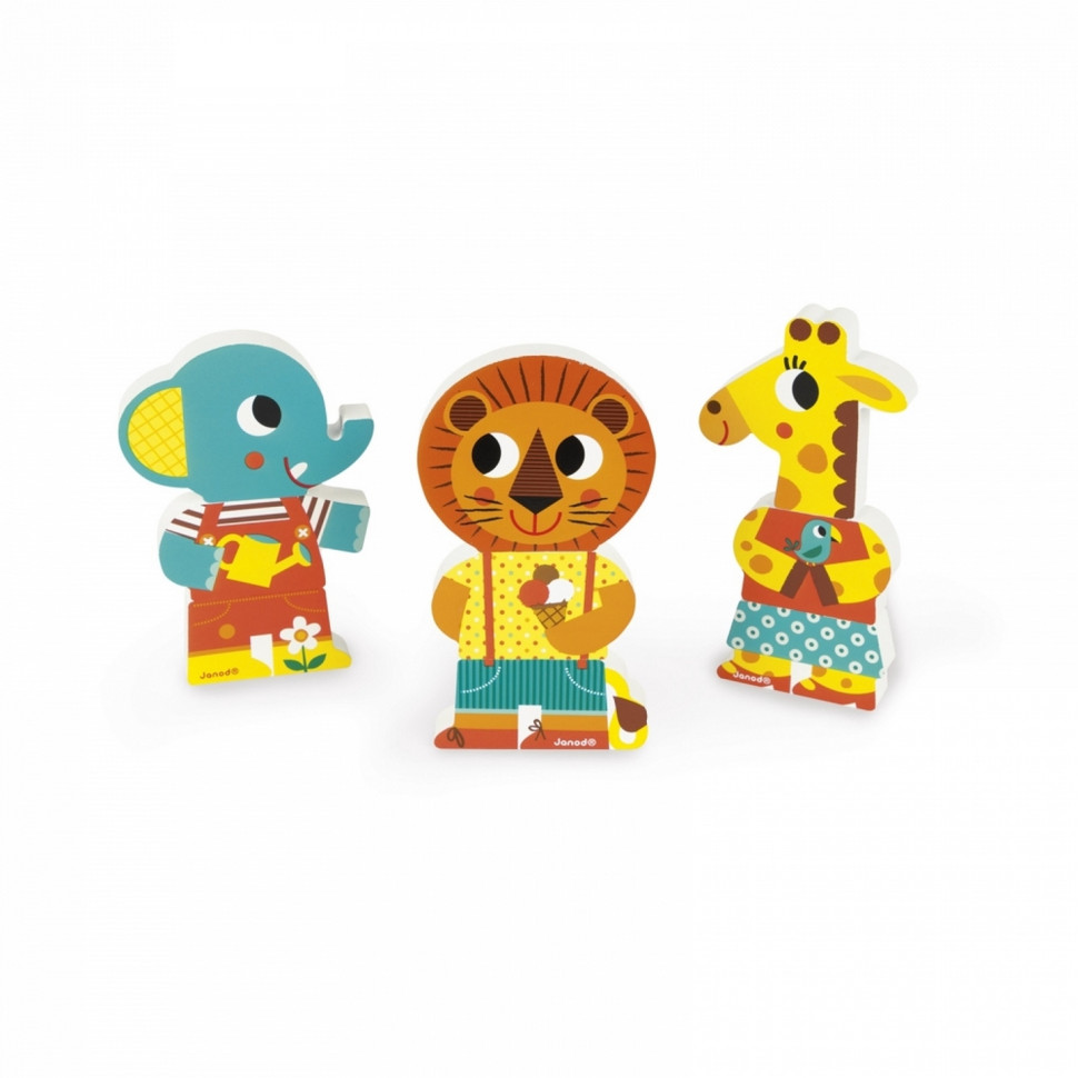 Игровые магнитные фигурки Janod Животные в зоопарке J08030