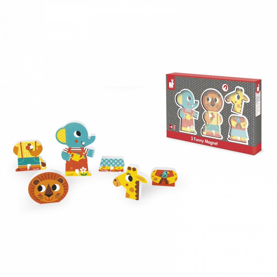 Игровые магнитные фигурки Janod Животные в зоопарке J08030